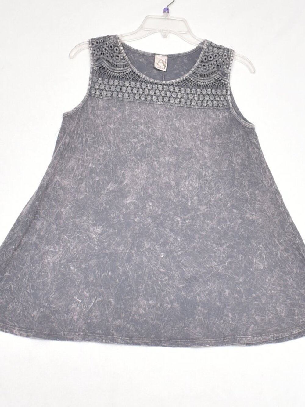 American Age Shirt Women's Blouse Tank Top Gray Shear Size Small